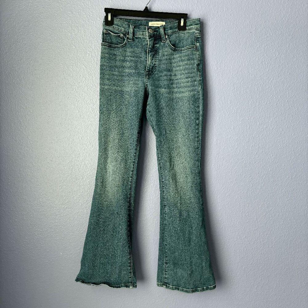 Women's Lucky Brand High Rise Stevie Flare Medium Wash Bootcut Leg Cowgirl 6/28
